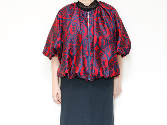 <J18C>  BALLOON Jacket -COVENT GARDEN RED