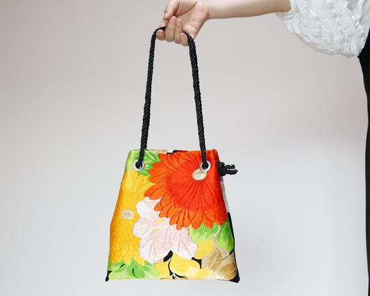 <B06K-031>  FUJIYAMA Bag  -KIMONO BLACK