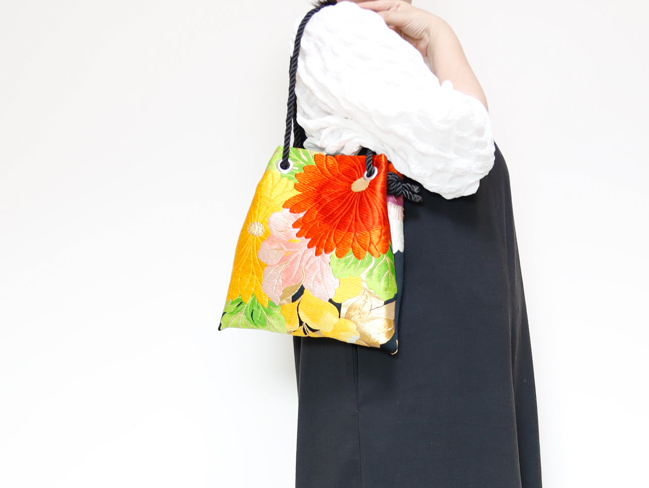 <B06K-031>  FUJIYAMA Bag  -KIMONO BLACK