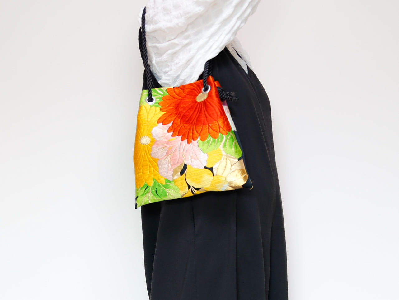 <B06K-031>  FUJIYAMA Bag  -KIMONO BLACK