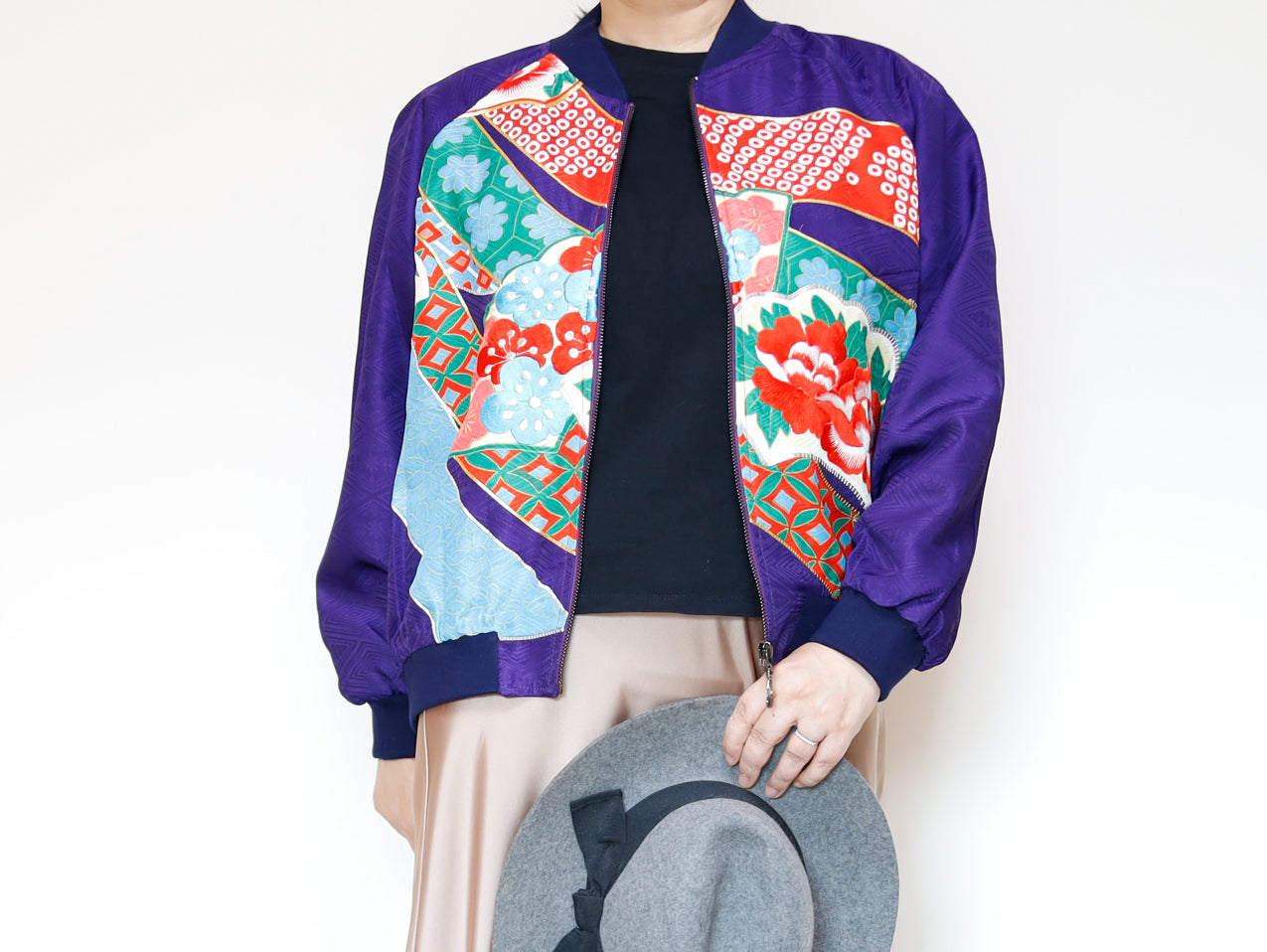 <J09-029> KIMONO BOMBER Jacket  -SIZE M