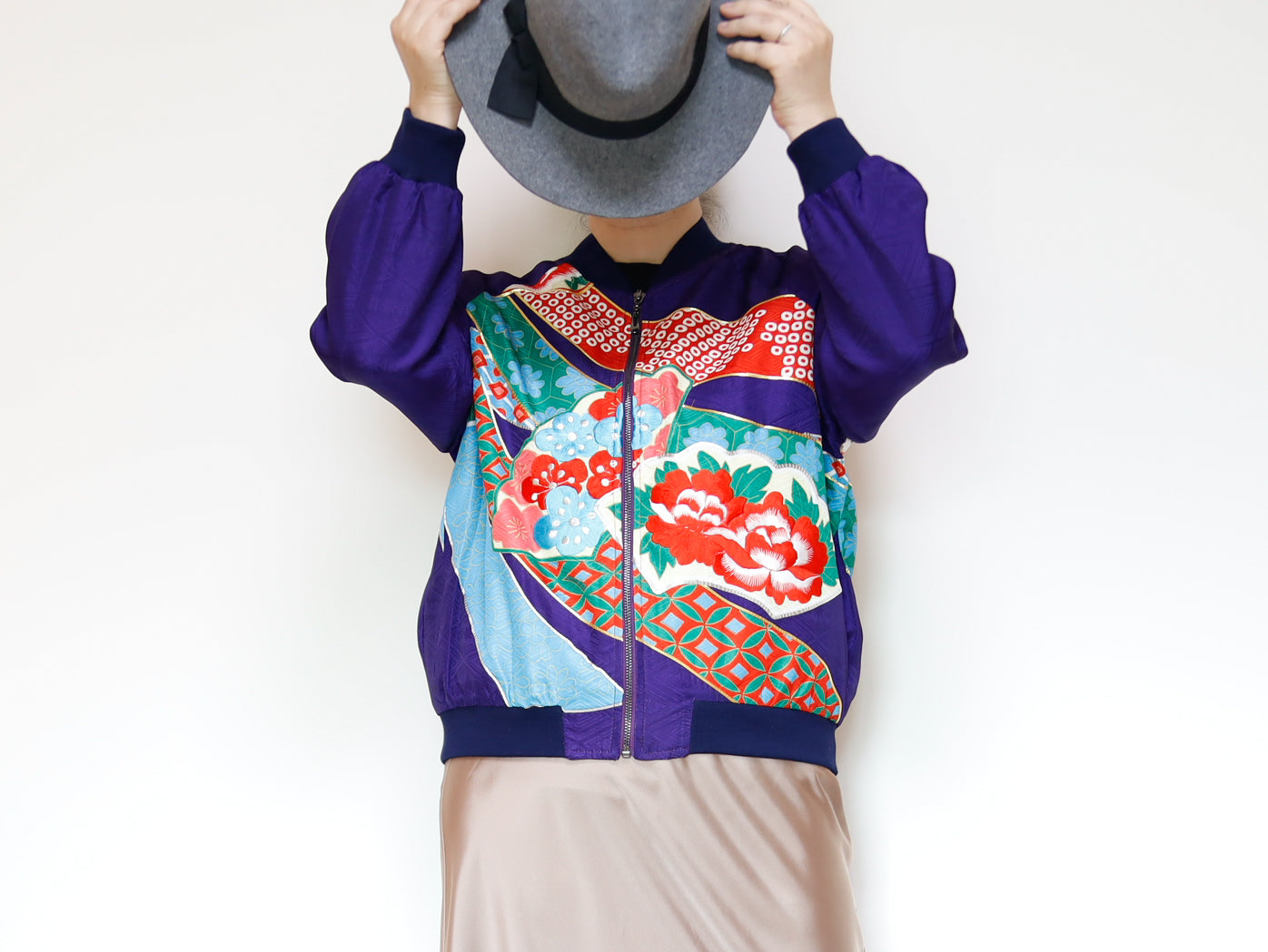 <J09-029> KIMONO BOMBER Jacket  -SIZE M