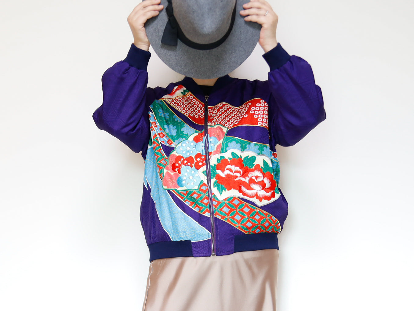 <J09-029> KIMONO BOMBER Jacket  -SIZE M