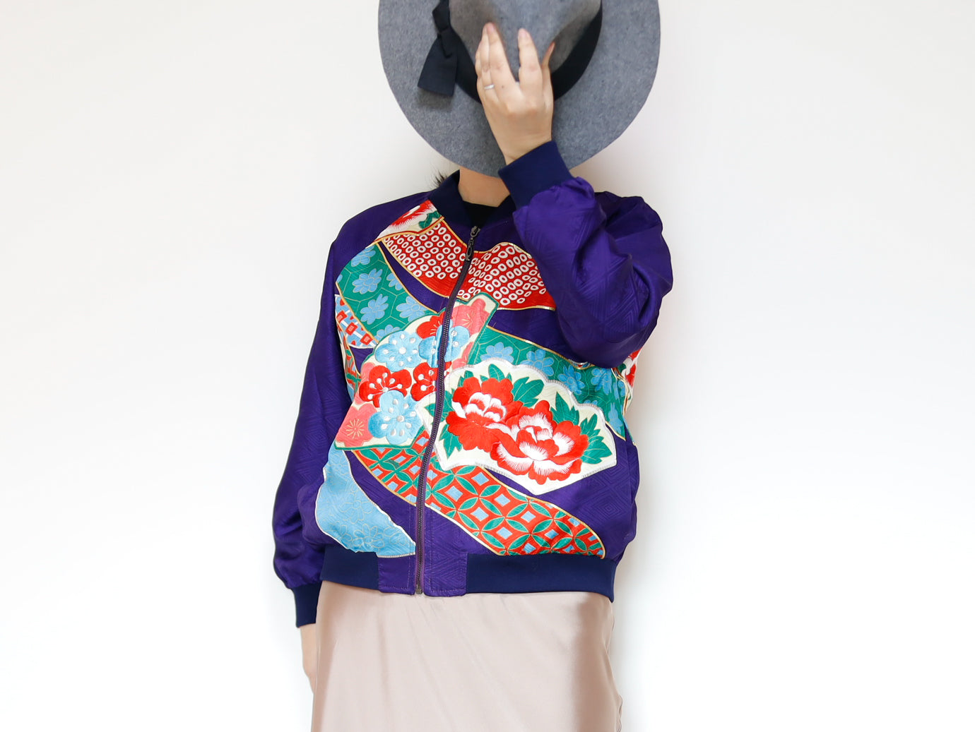 <J09-029> KIMONO BOMBER Jacket  -SIZE M