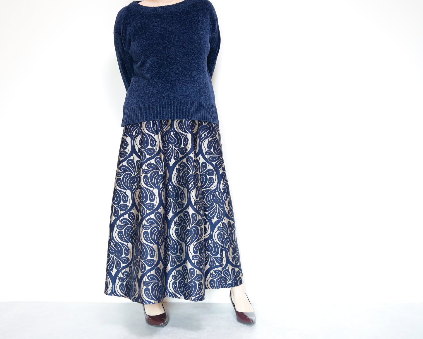 <S17CG90>COVENT GARDEN WOVEN Skirt  -Length 90cm