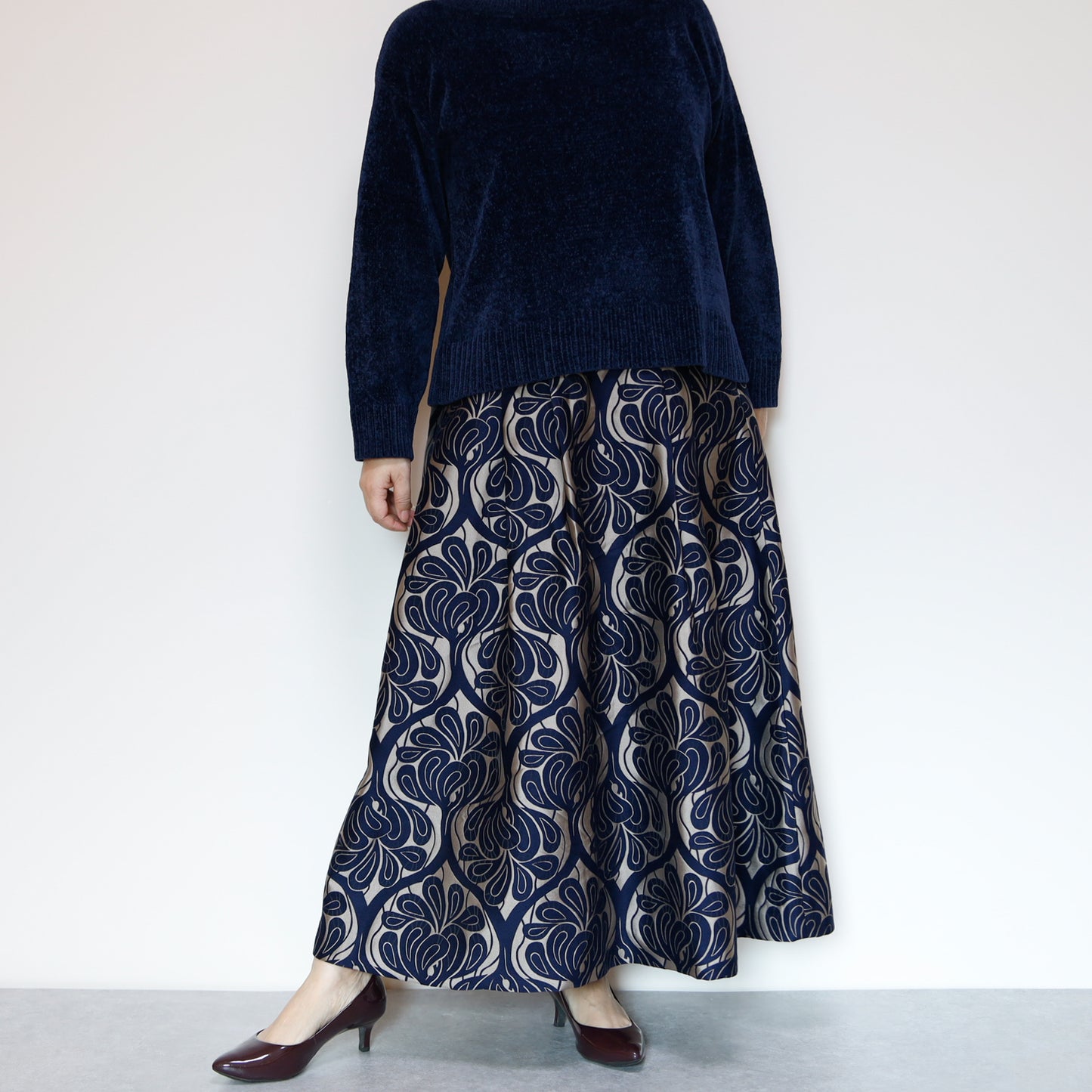 <S17CG90>COVENT GARDEN WOVEN Skirt  -Length 90cm
