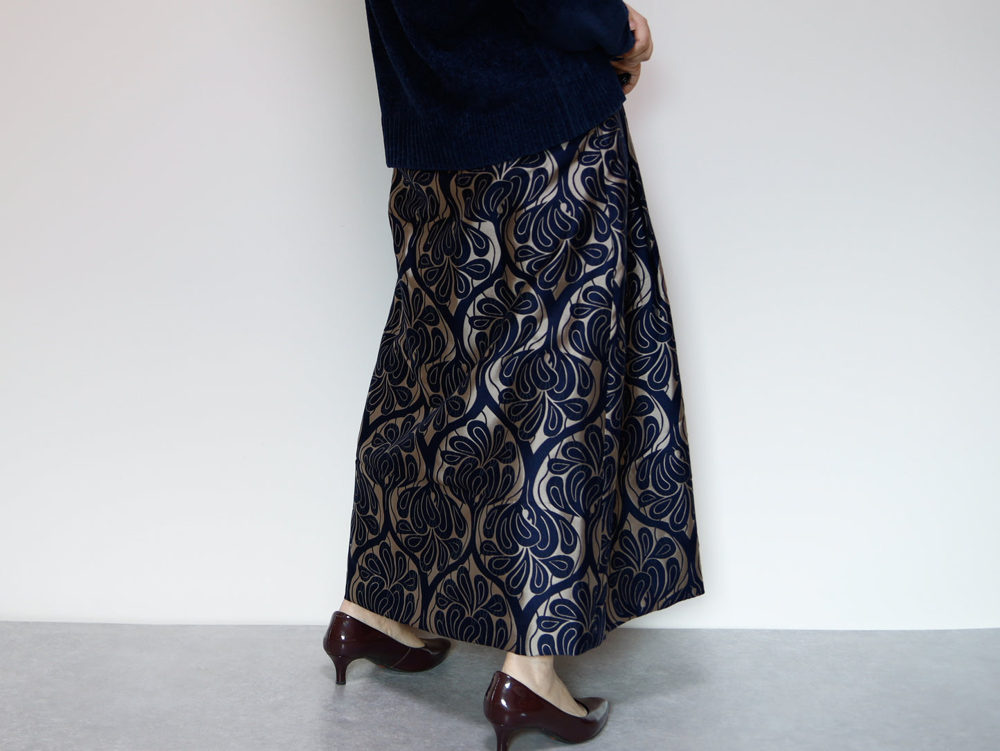 <S17CG90>COVENT GARDEN WOVEN Skirt  -Length 90cm