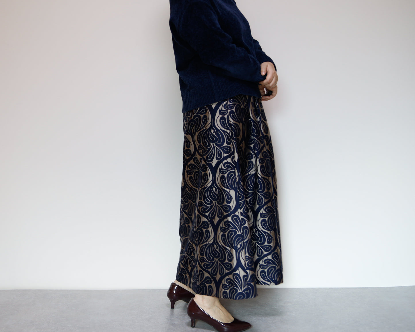 <S17CG90>COVENT GARDEN WOVEN Skirt  -Length 90cm