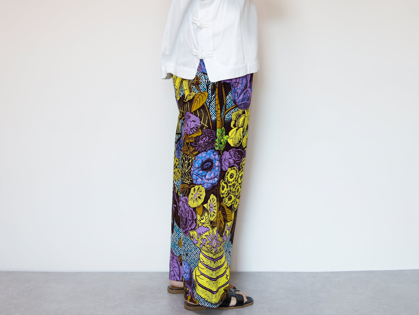 <P22-001>  AFRICAN PRINT WIDE PANTS