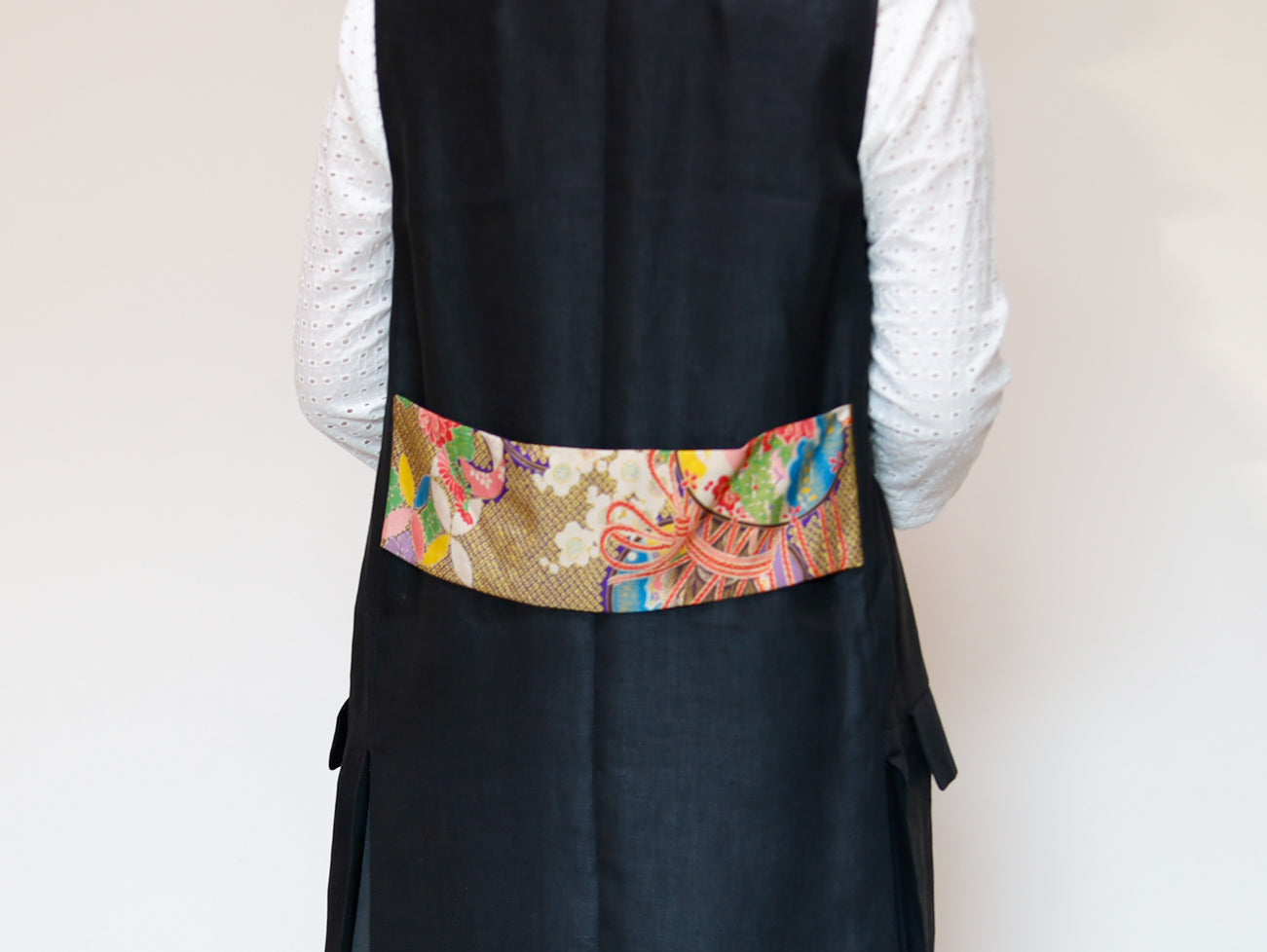 <V01-026> KIMONO Gilet Black