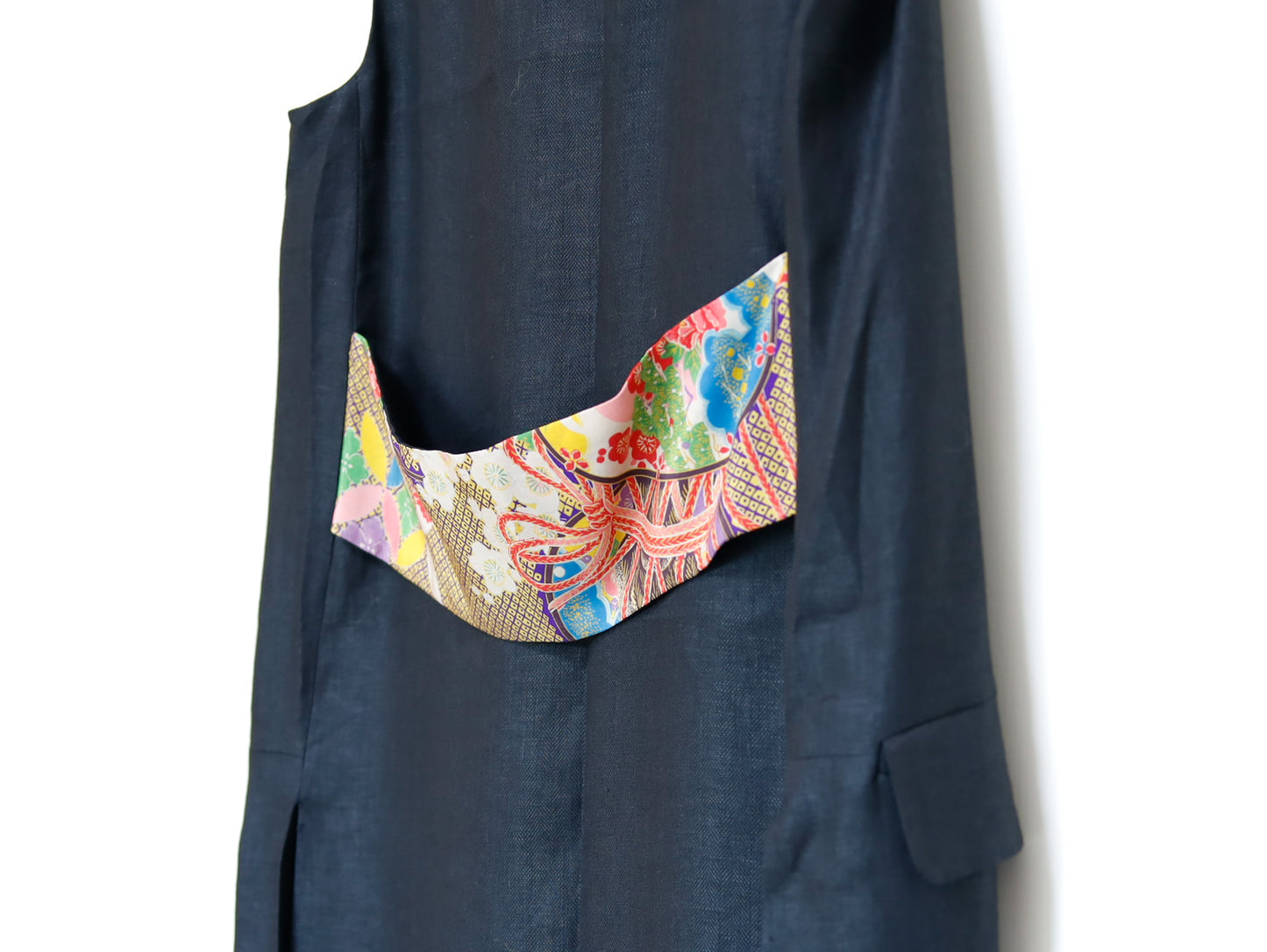 <V01-026> KIMONO Gilet Black