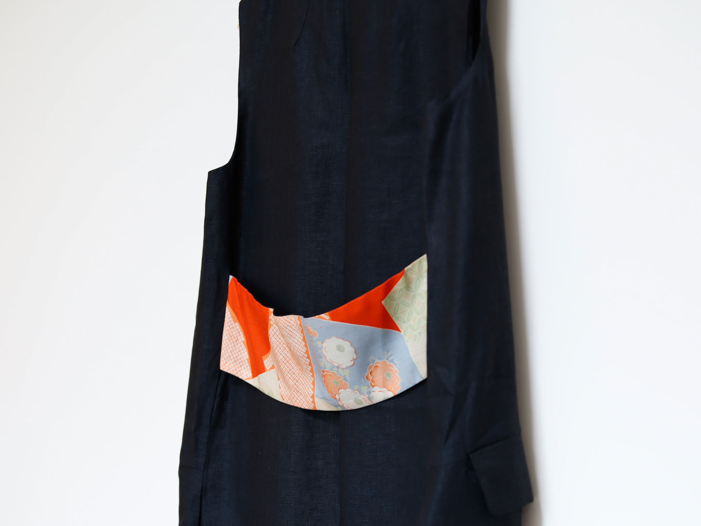 <V01-024> KIMONO Gilet Black