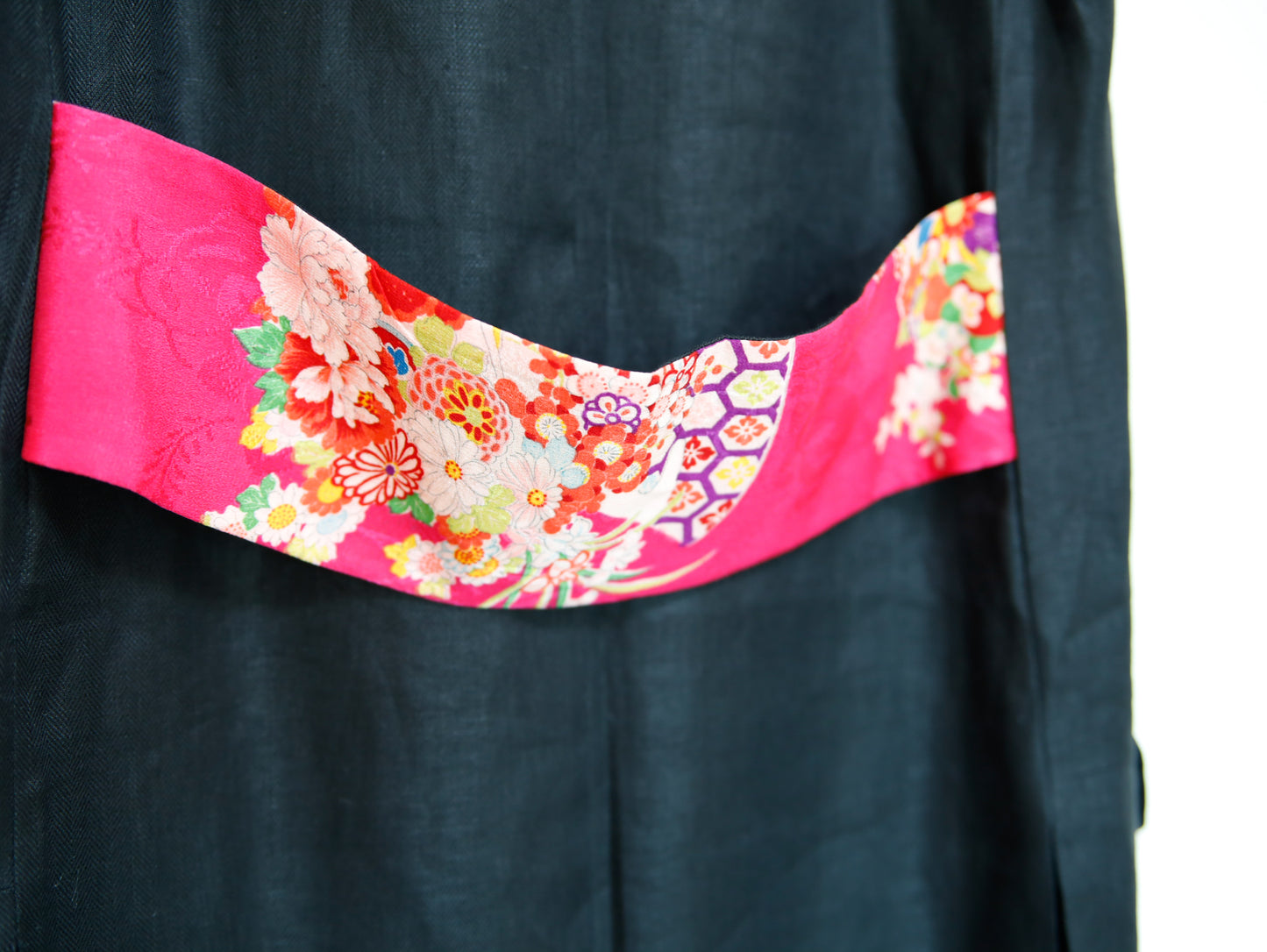 <V01-023> KIMONO Gilet Black