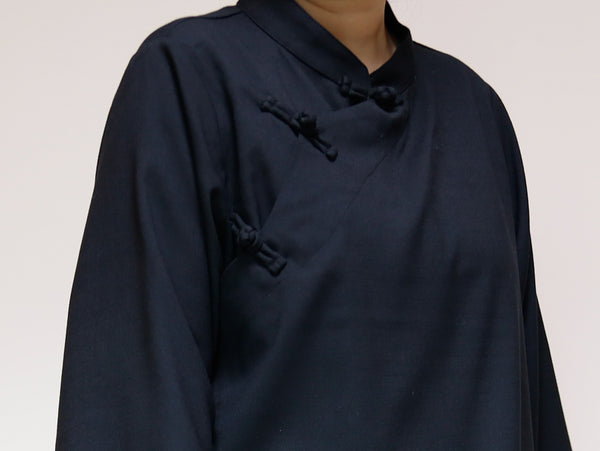 <T27NR> CHINOISERIE Blouse -BLACK