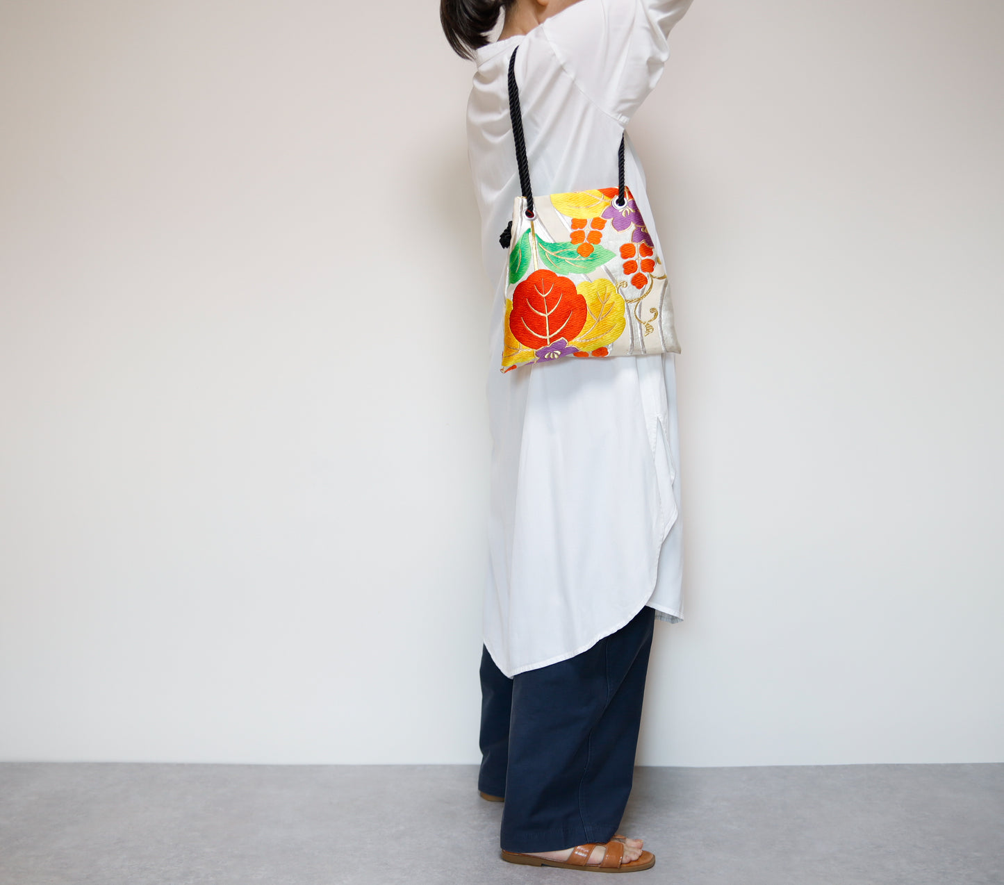 <B06K-034>  FUJIYAMA Bag  -KIMONO WHITE