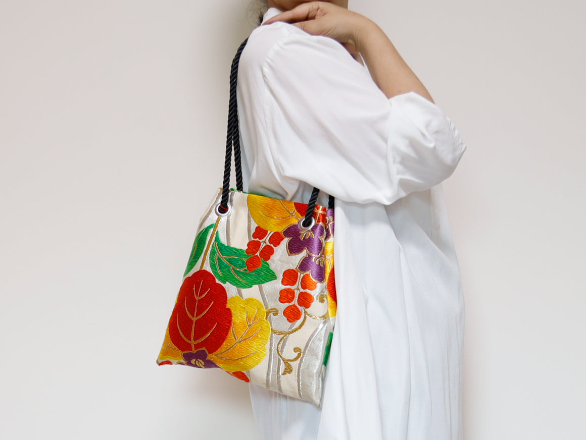<B06K-034>  FUJIYAMA Bag  -KIMONO WHITE