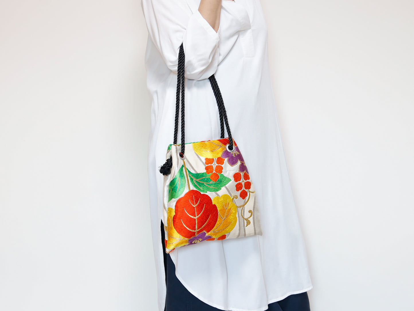 <B06K-034>  FUJIYAMA Bag  -KIMONO WHITE
