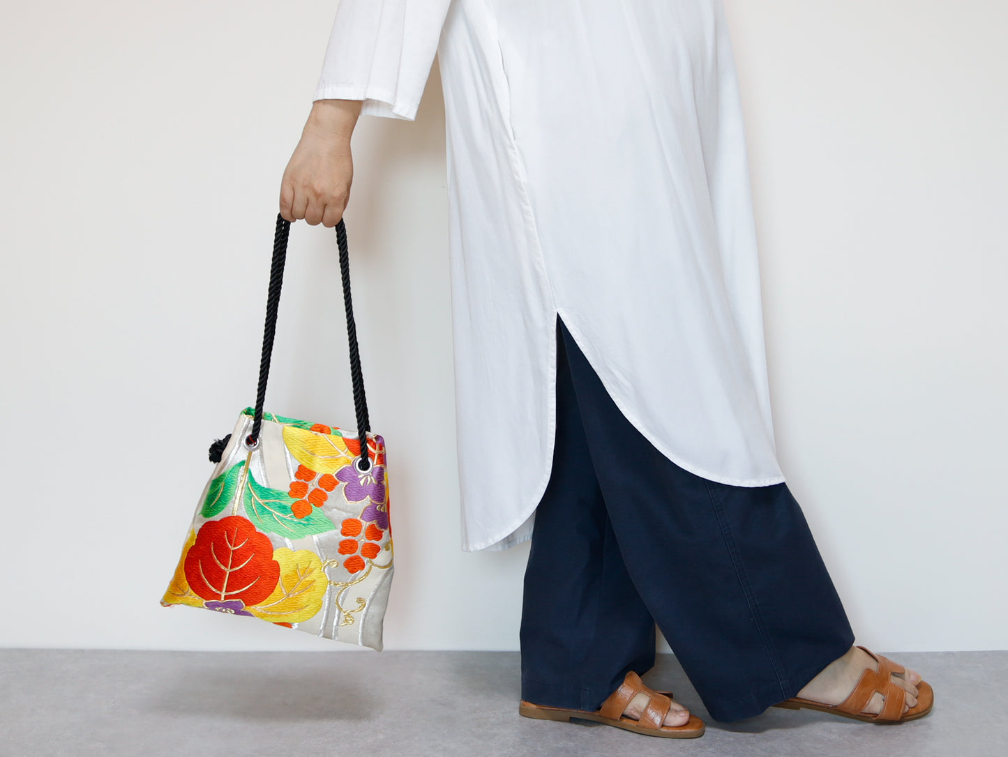 <B06K-034>  FUJIYAMA Bag  -KIMONO WHITE