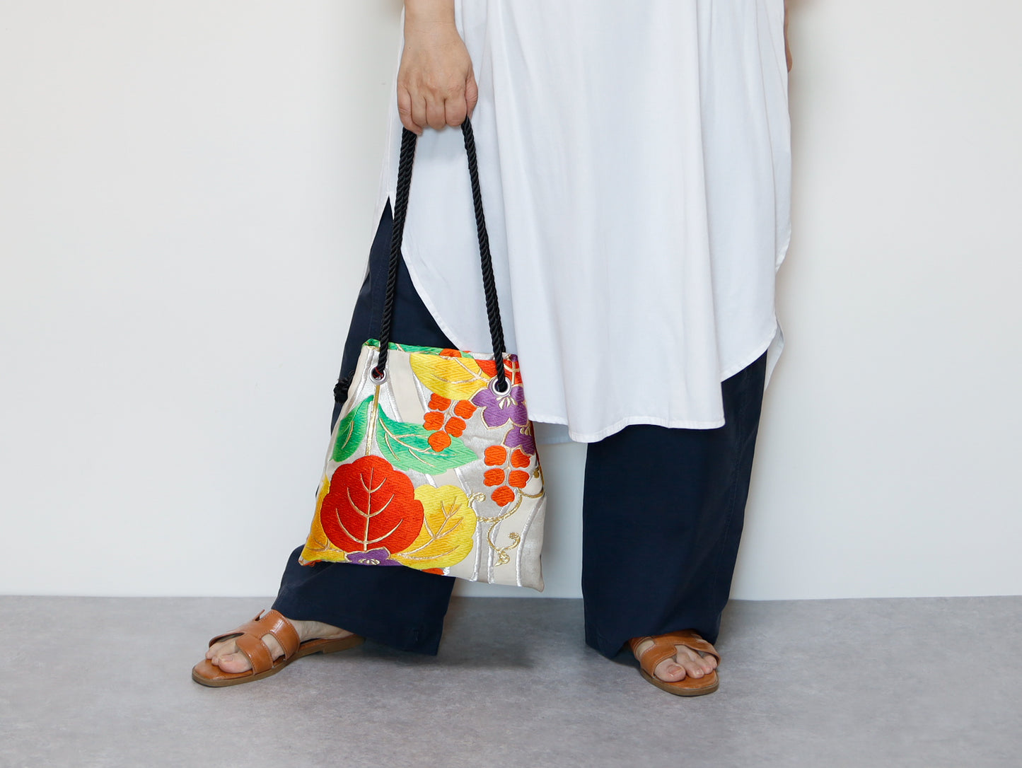 <B06K-034>  FUJIYAMA Bag  -KIMONO WHITE