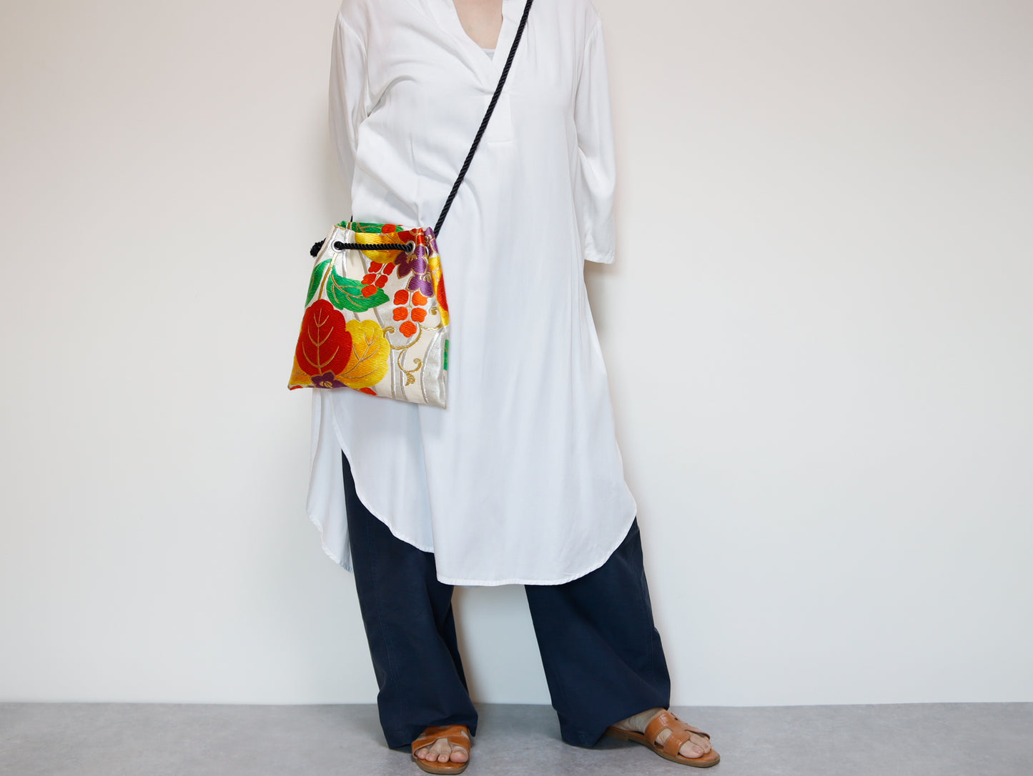 <B06K-034>  FUJIYAMA Bag  -KIMONO WHITE