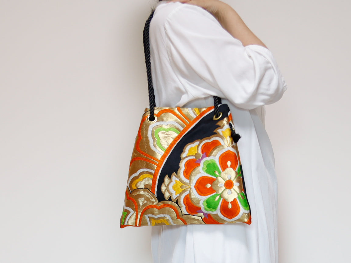 <B06K-038>  FUJIYAMA Bag  -KIMONO BLACK