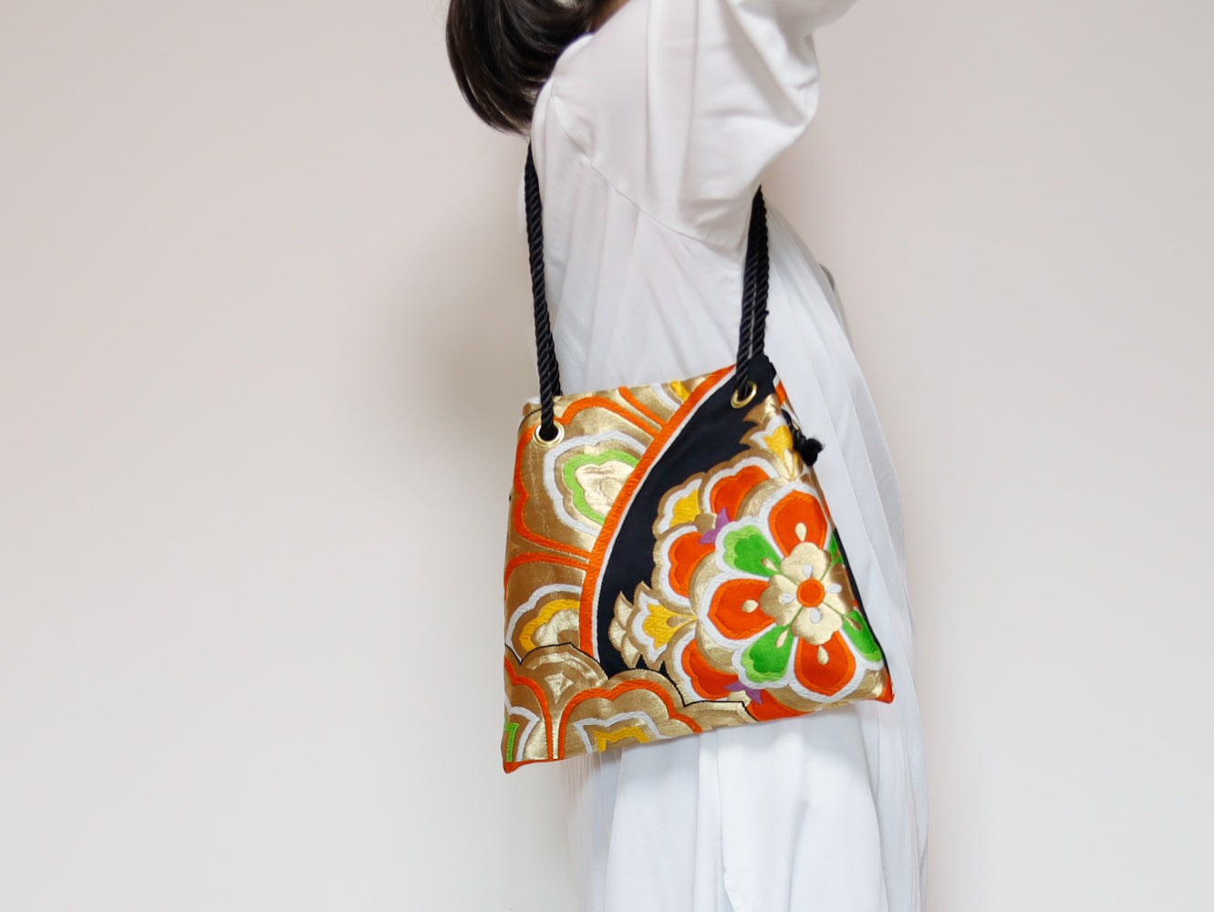 <B06K-038>  FUJIYAMA Bag  -KIMONO BLACK