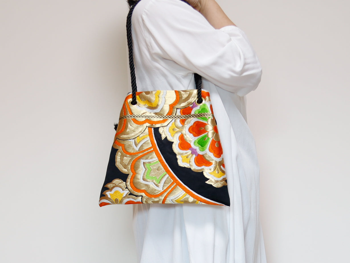 <B06K-038>  FUJIYAMA Bag  -KIMONO BLACK