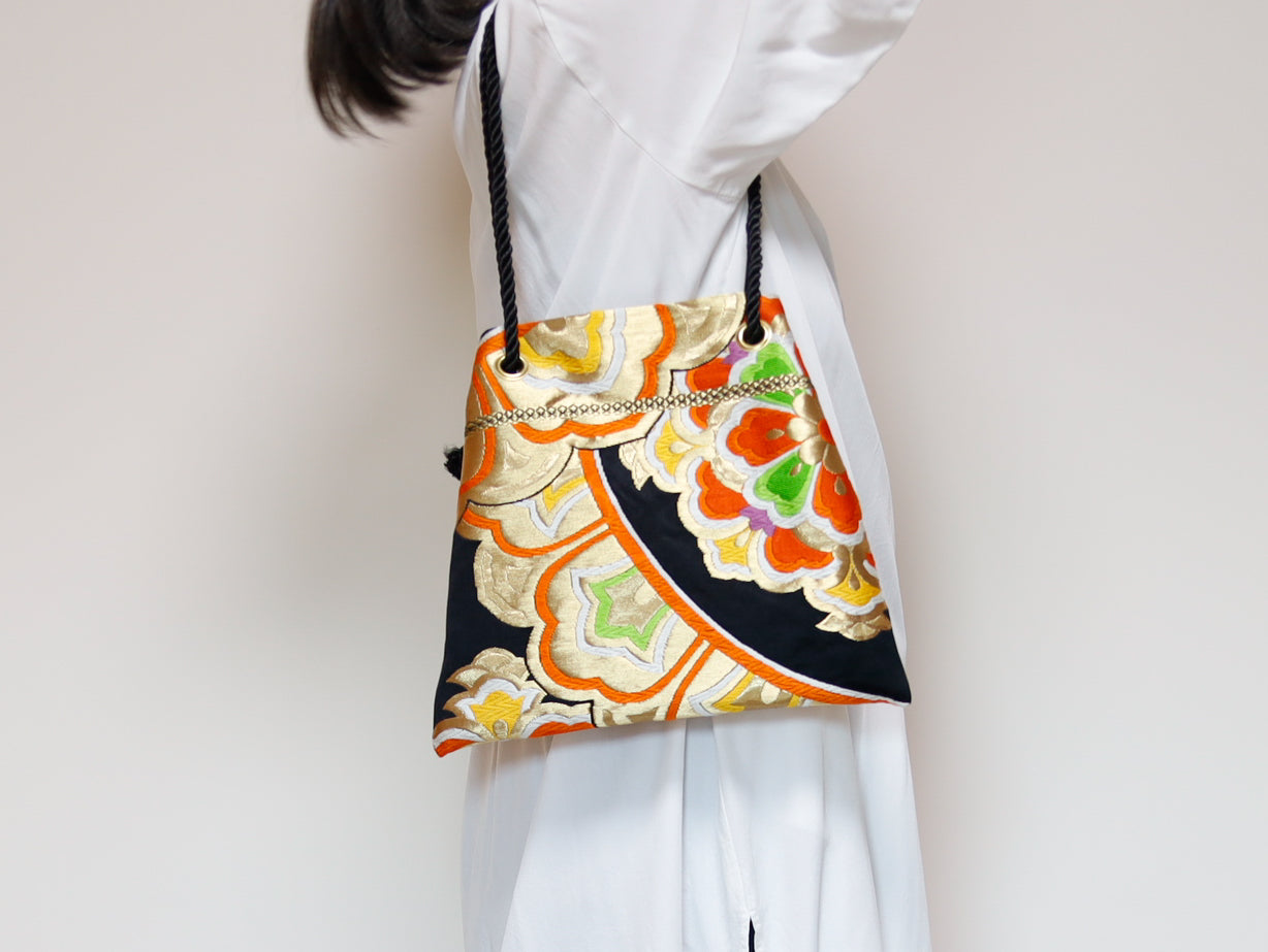 <B06K-038>  FUJIYAMA Bag  -KIMONO BLACK