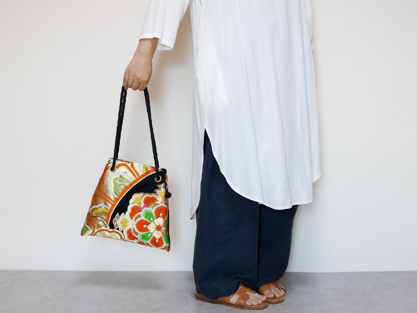 <B06K-038>  FUJIYAMA Bag  -KIMONO BLACK