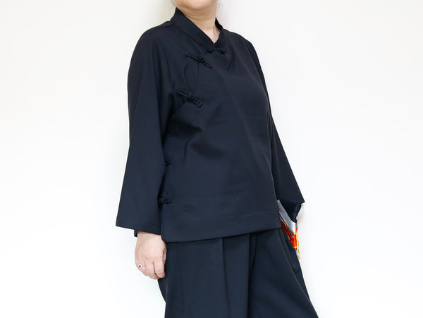 <T27NR> CHINOISERIE Blouse -BLACK