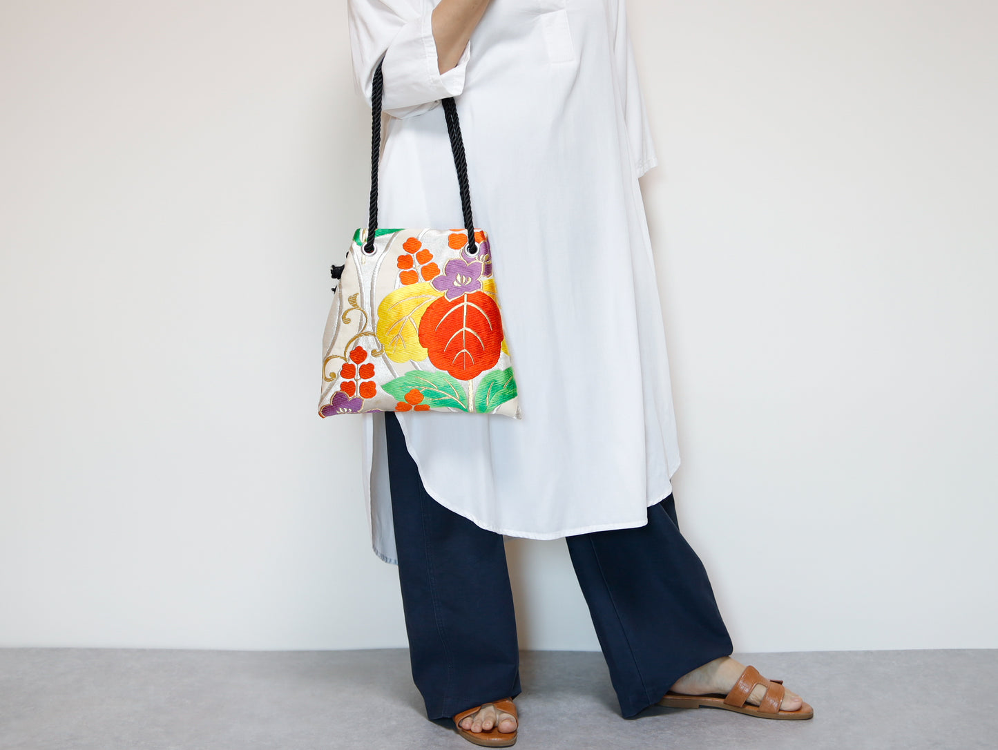<B06K-035>  FUJIYAMA Bag  -KIMONO WHITE