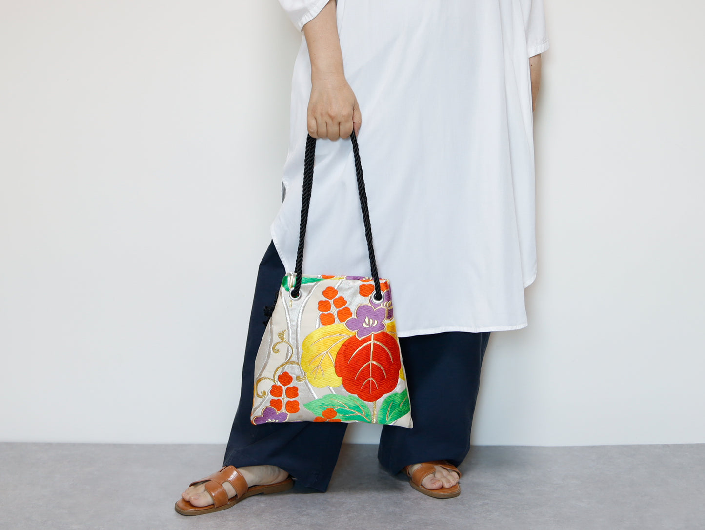 <B06K-035>  FUJIYAMA Bag  -KIMONO WHITE
