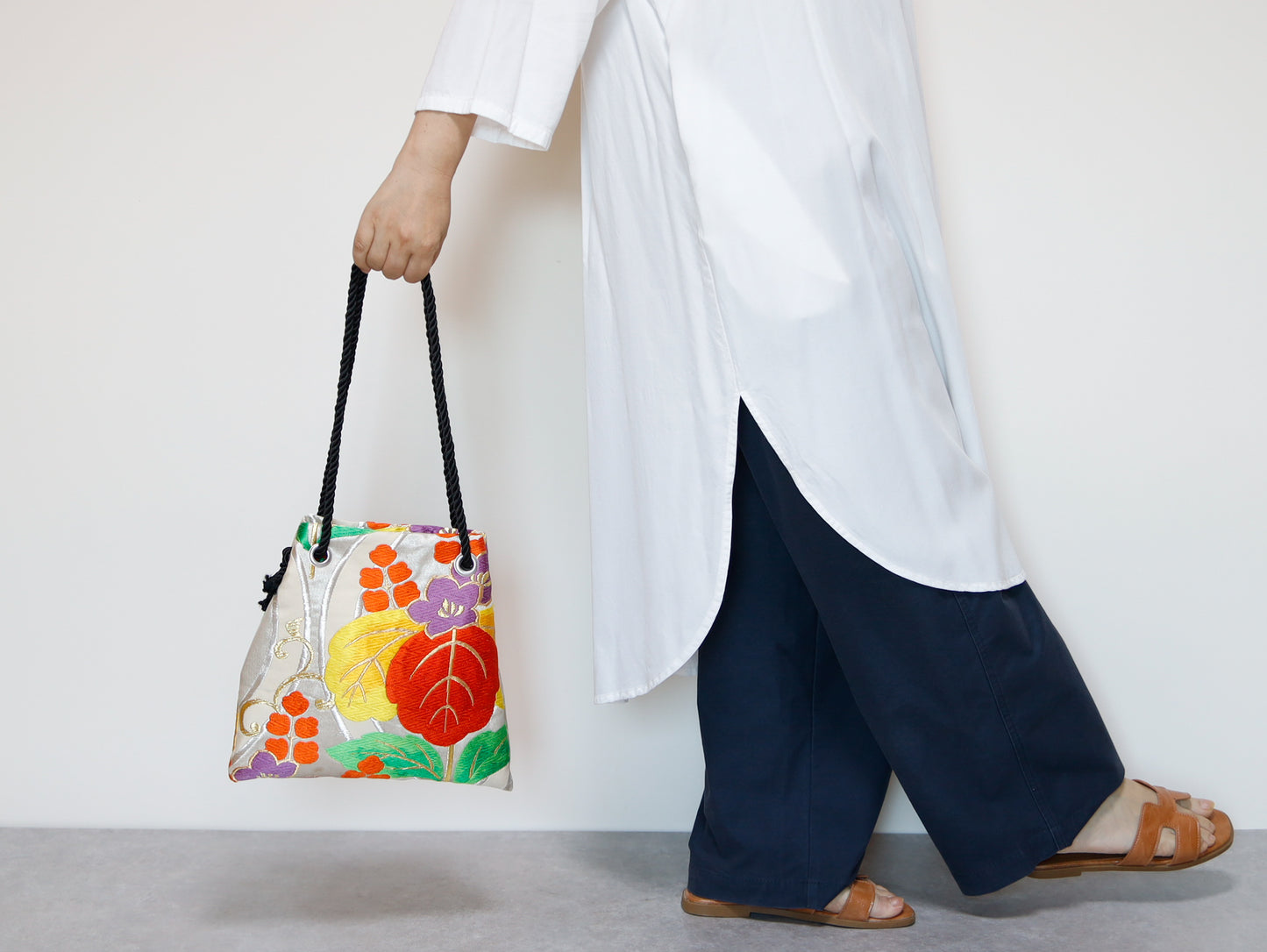 <B06K-035>  FUJIYAMA Bag  -KIMONO WHITE