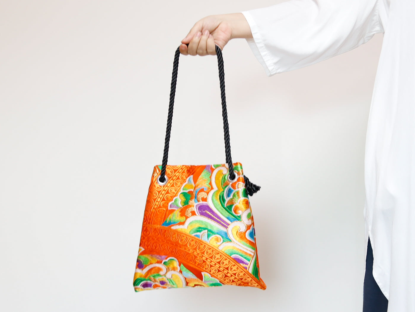 <B06K-037>  FUJIYAMA Bag  -KIMONO ORANGE