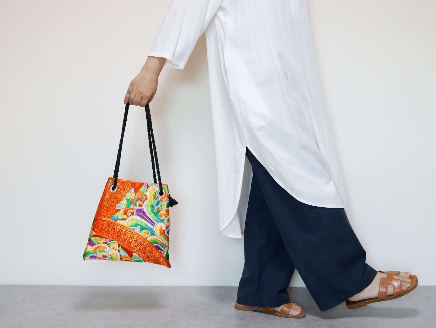 <B06K-037>  FUJIYAMA Bag  -KIMONO ORANGE