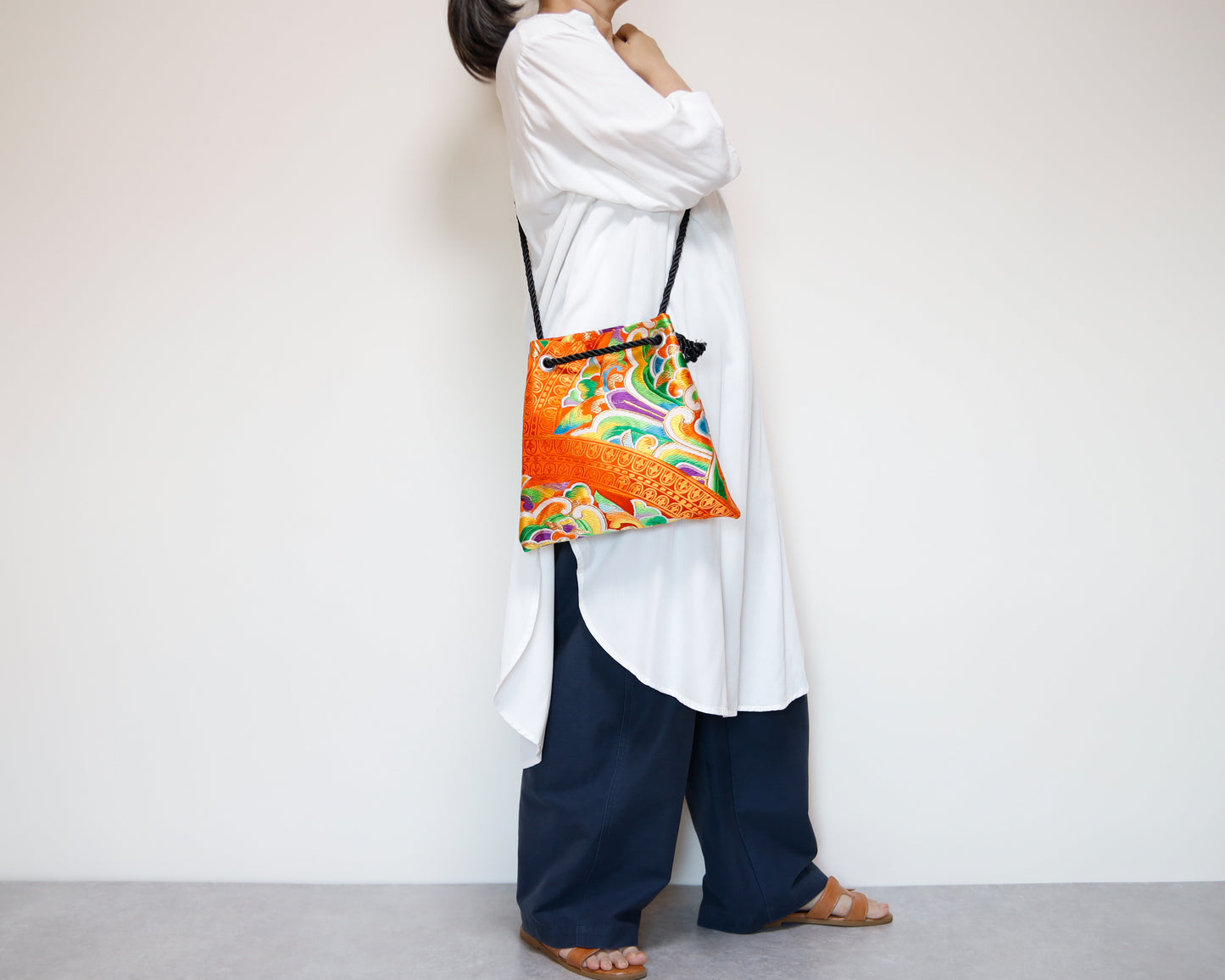 <B06K-037>  FUJIYAMA Bag  -KIMONO ORANGE