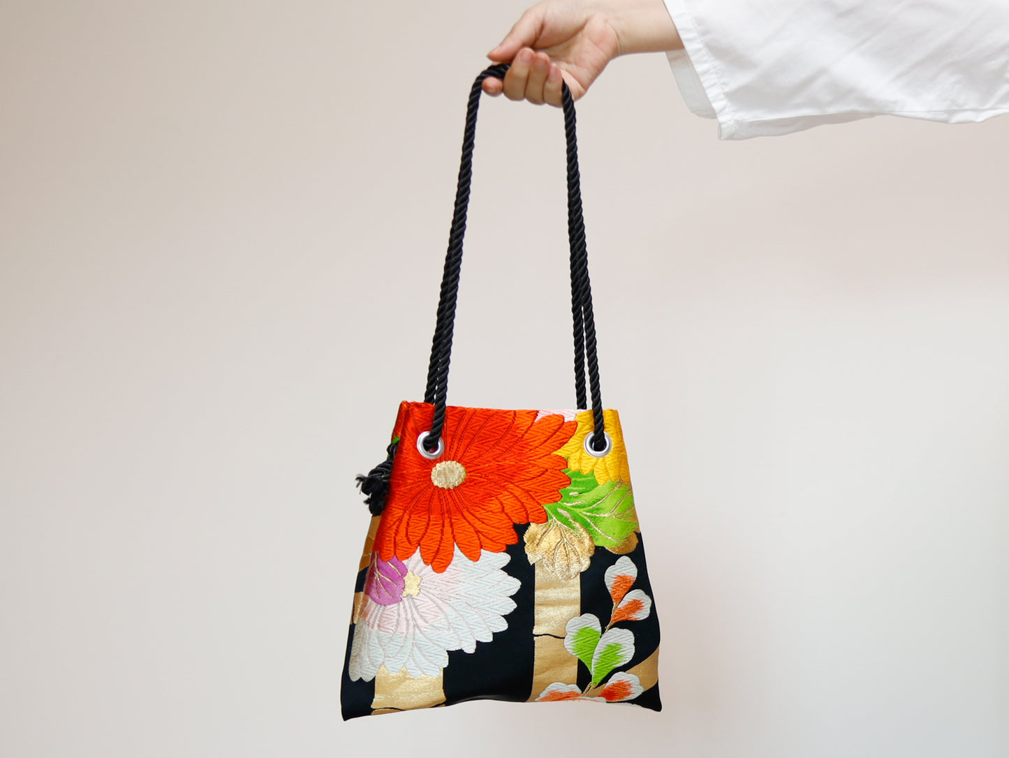 <B06K-036>  FUJIYAMA Bag  -KIMONO BLACK