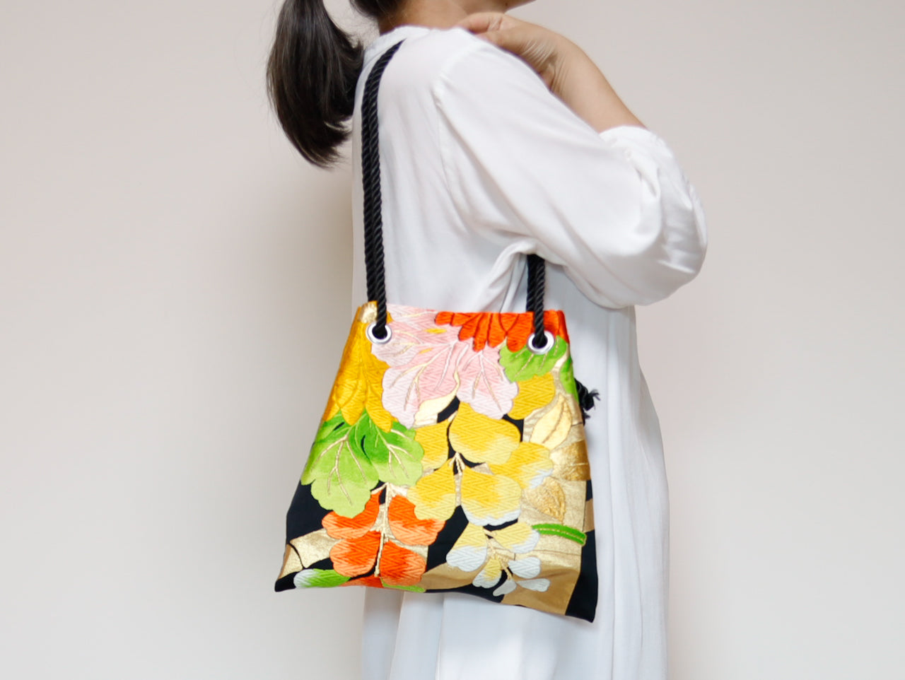 <B06K-036>  FUJIYAMA Bag  -KIMONO BLACK