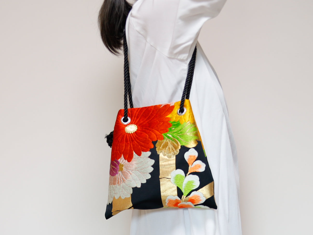 <B06K-036>  FUJIYAMA Bag  -KIMONO BLACK