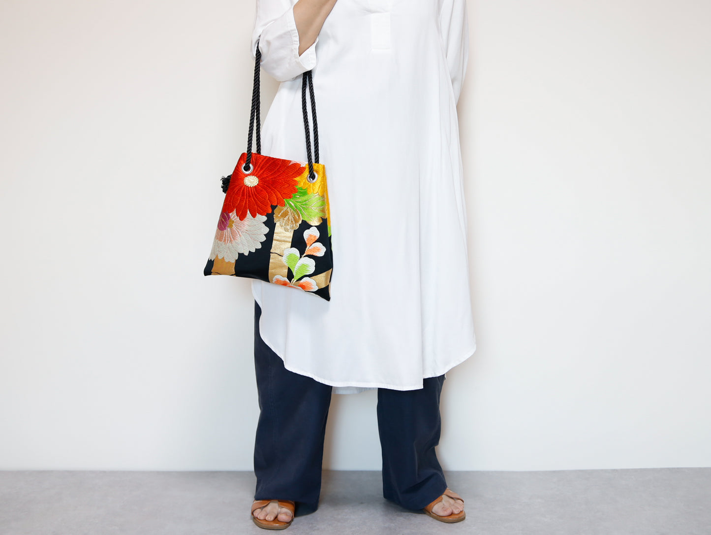 <B06K-036>  FUJIYAMA Bag  -KIMONO BLACK