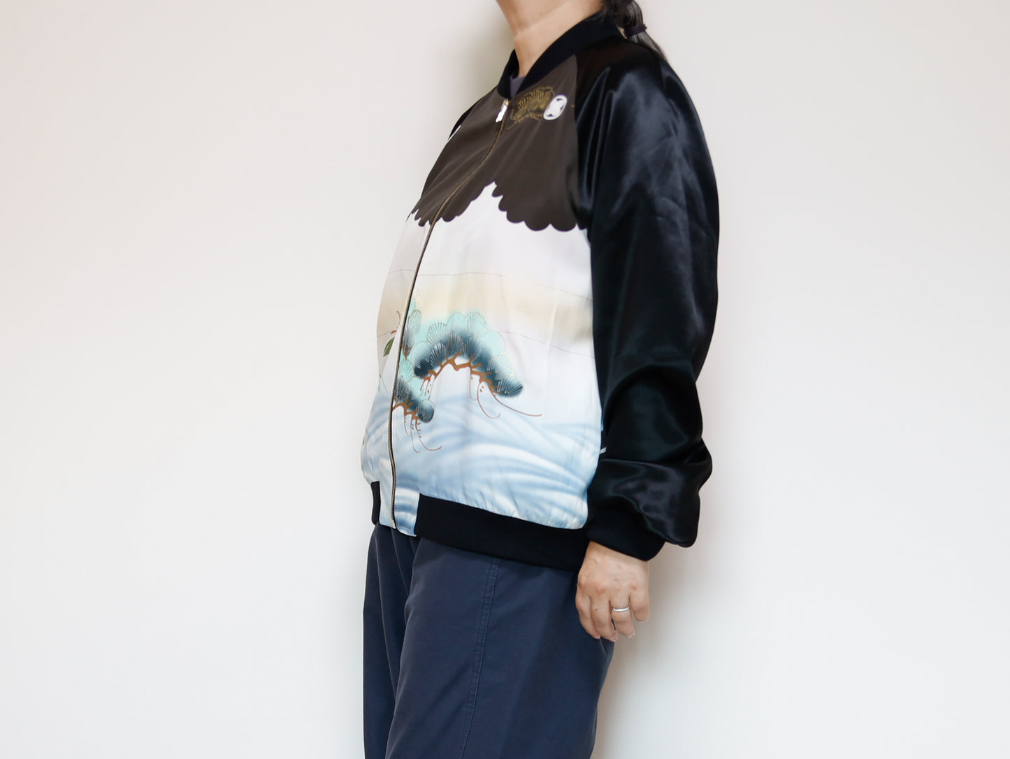 <J09-030> KIMONO BOMBER Jacket  -Mens M  Ladys XL