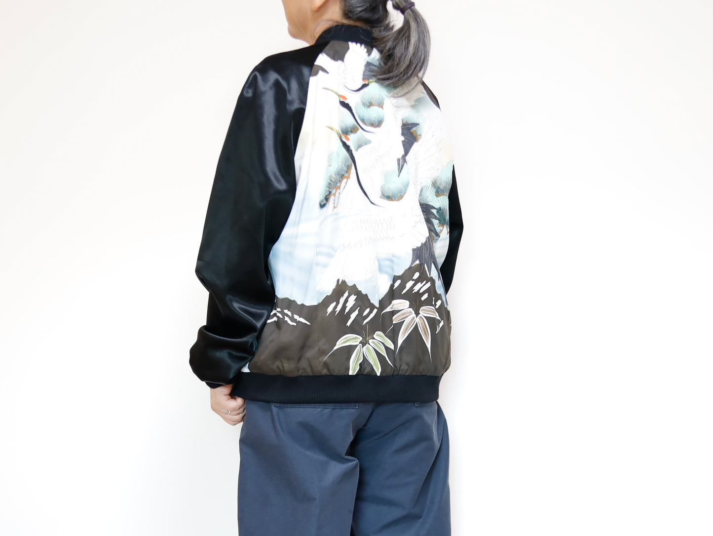 <J09-030> KIMONO BOMBER Jacket  -Mens M  Ladys XL