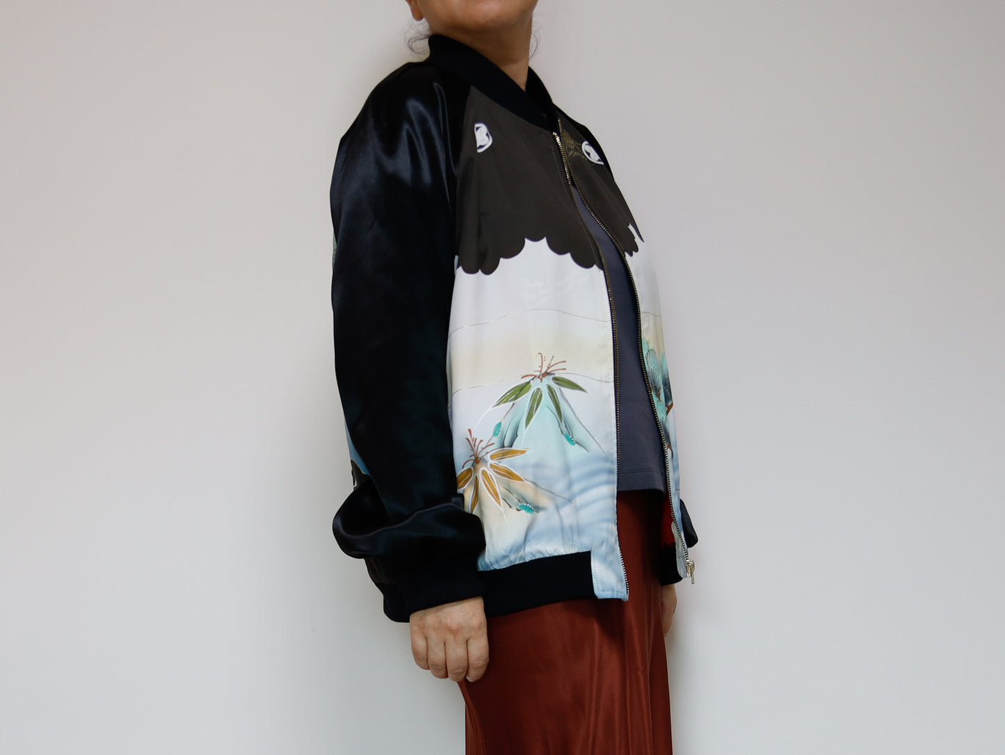 <J09-030> KIMONO BOMBER Jacket  -Mens M  Ladys XL