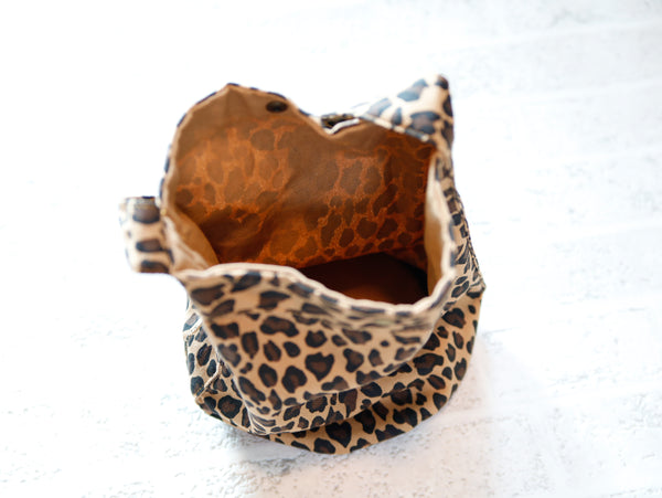 <B09> Leopard pattern toto bag