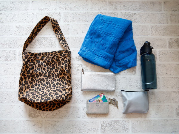 <B09> Leopard pattern toto bag