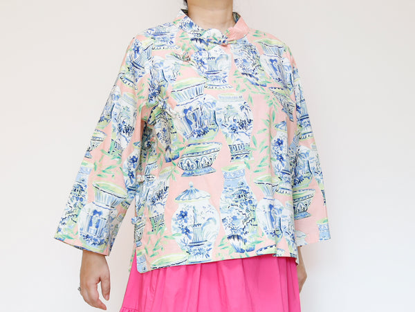 <T27PV> CHINOISERIE Blouse PINK CHINA