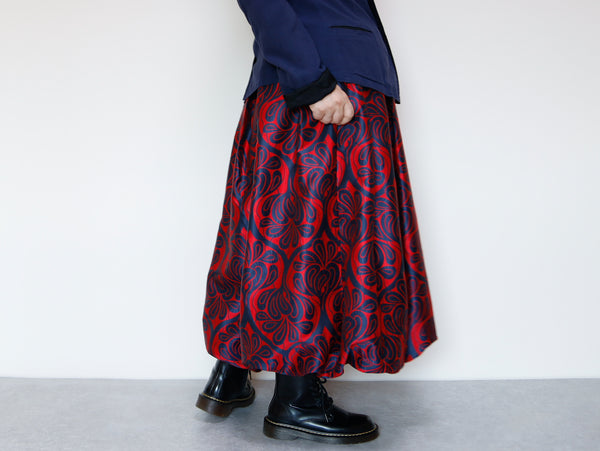 <S42C>COVENT GARDEN WOVEN RED BALLOON Skirt