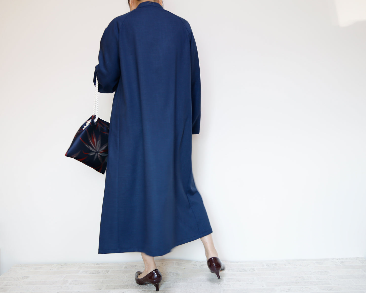 <D25NV> CHINOISERIE DRESS -NAVY