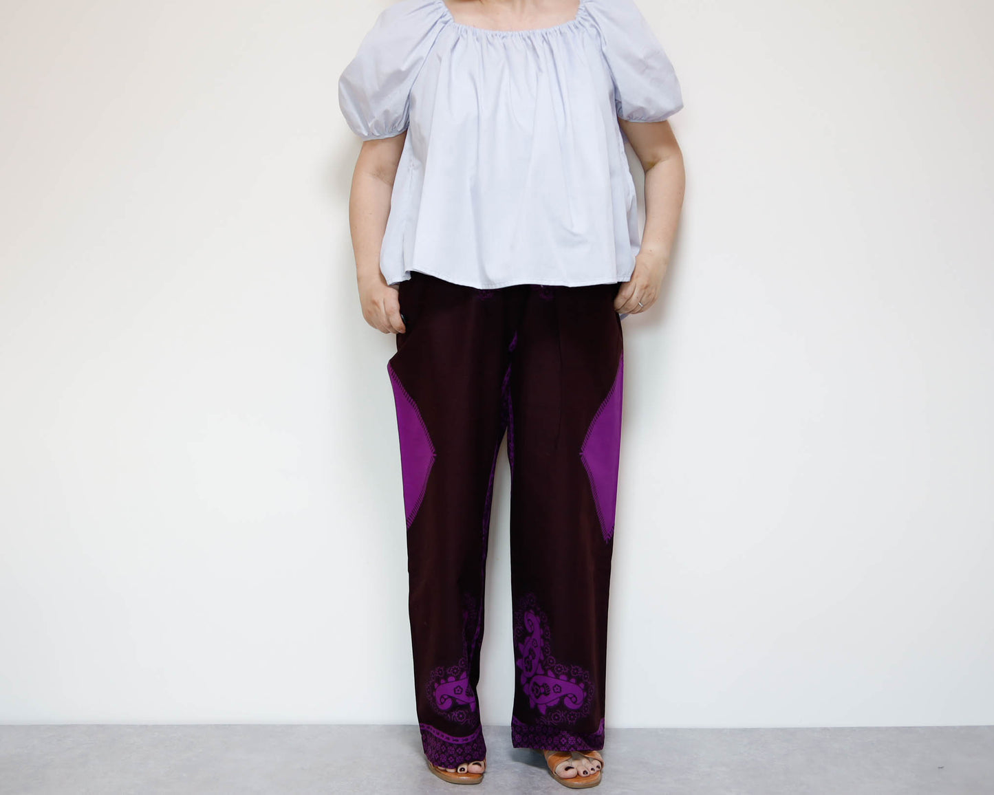 <P22-002>  AFRICAN PRINT WIDE PANTS