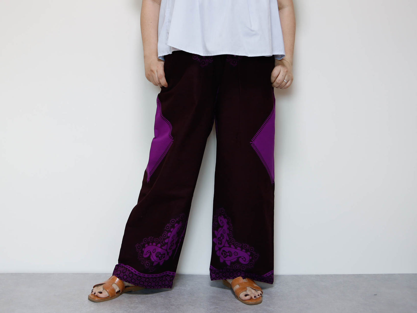 <P22-002>  AFRICAN PRINT WIDE PANTS